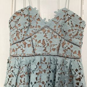 Self Portrait Azaelea Lace Midi Dress in Mint, Size 8